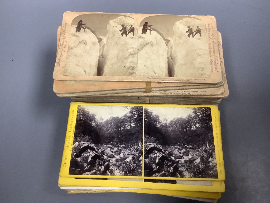 A stereoscopic viewer and Boer war slides etc